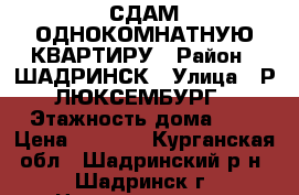 СДАМ ОДНОКОМНАТНУЮ КВАРТИРУ › Район ­ ШАДРИНСК › Улица ­ Р.ЛЮКСЕМБУРГ › Этажность дома ­ 5 › Цена ­ 8 000 - Курганская обл., Шадринский р-н, Шадринск г. Недвижимость » Квартиры аренда   